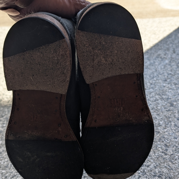 Frye Black Suede Chukka Boots with Red Laces main image 5
